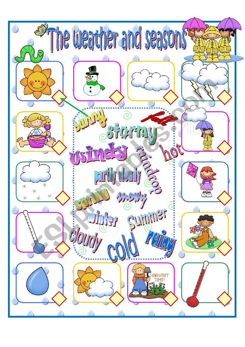 Weather and seasons worksheet