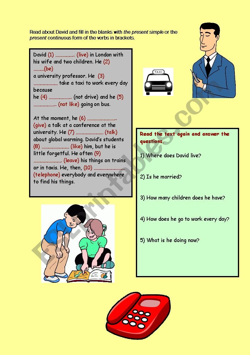 Simple present vs. present continuous