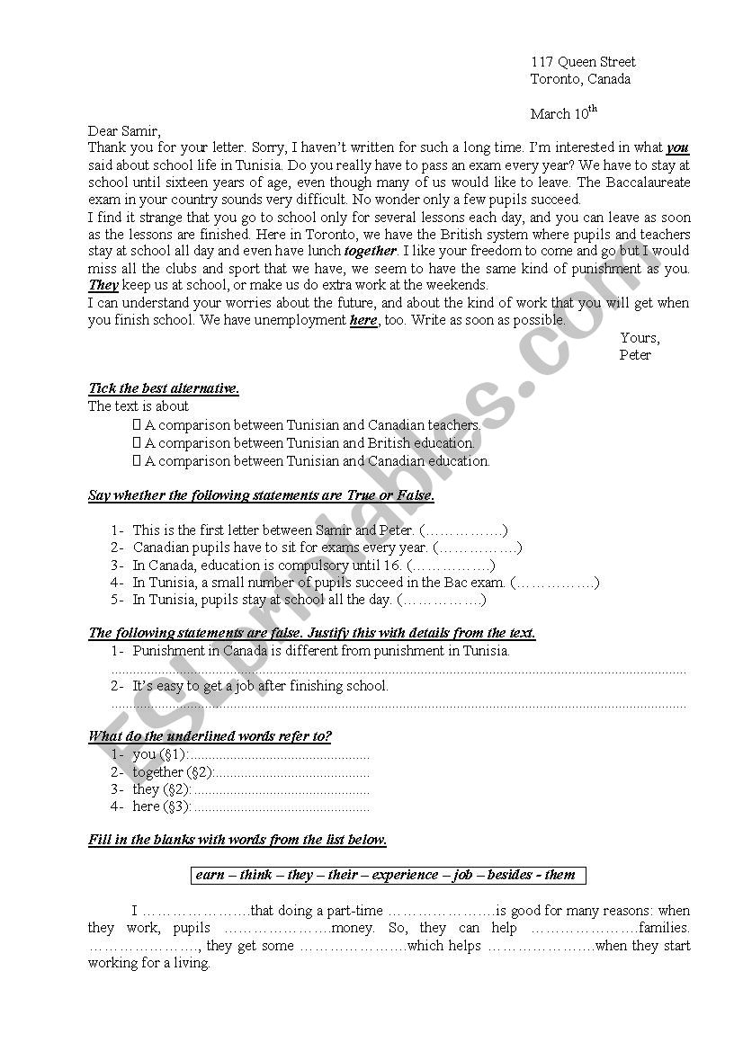 9th Form Worksheet 37 worksheet