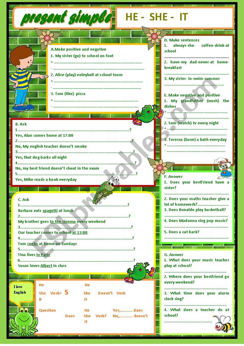 Simple Present Tense worksheet