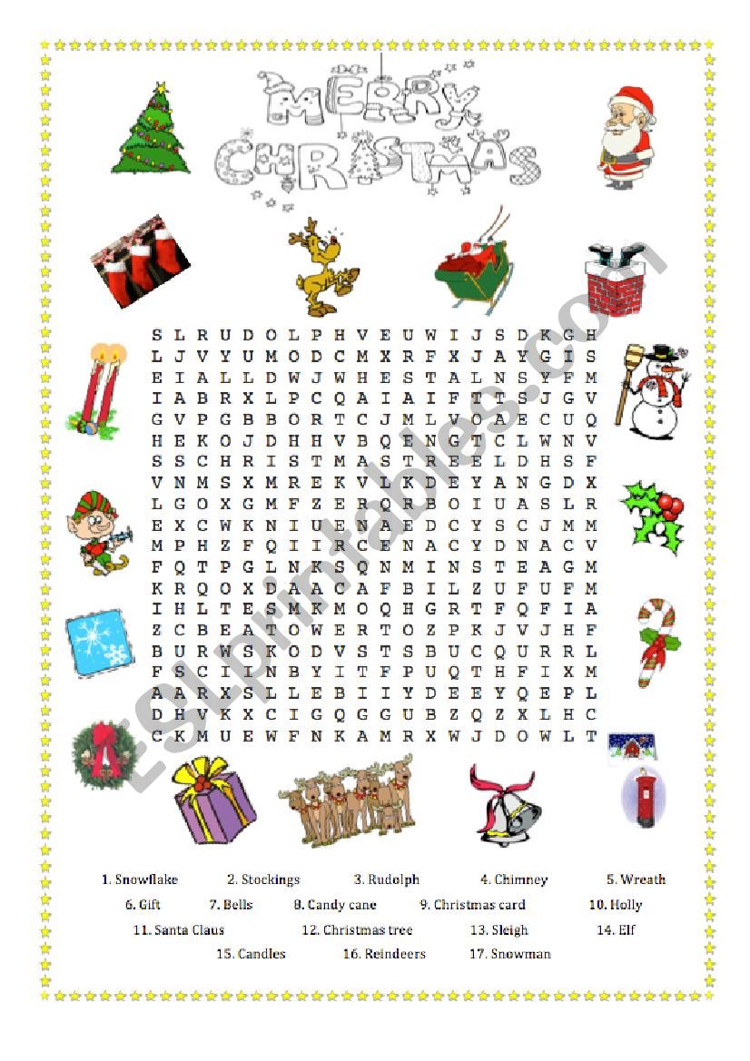 Christmas activity worksheet