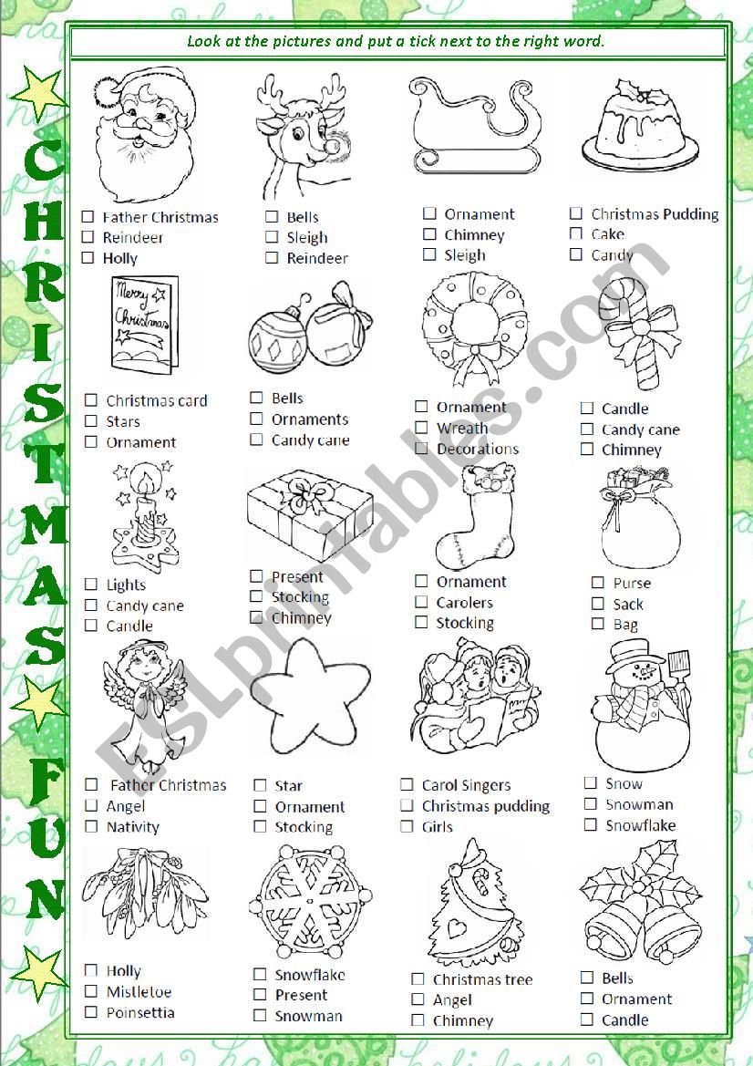 Christmas activity  *2012* worksheet