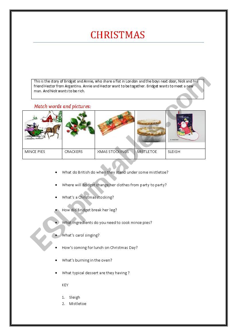 Video Extr@ Christmas worksheet