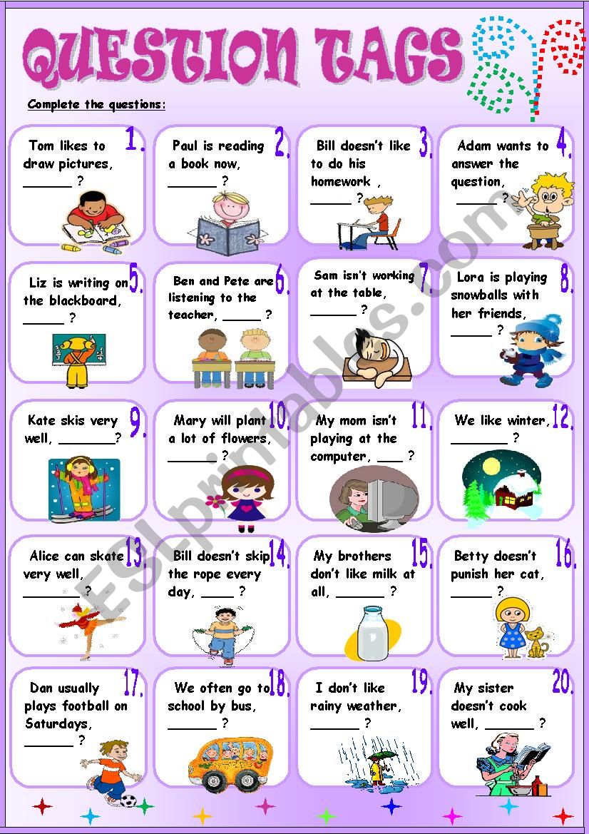 Question Tags worksheet