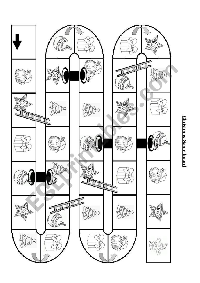 Christmas Game Board worksheet