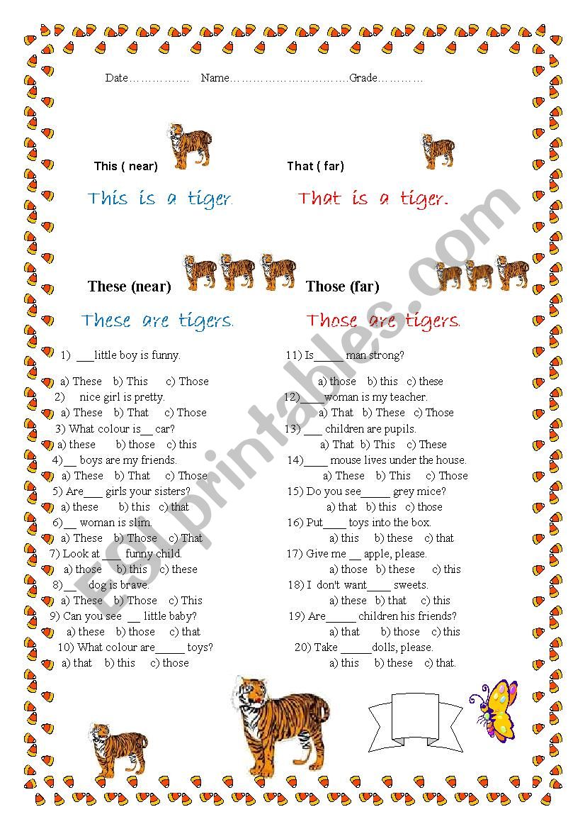 Demonstratives - THIS, THAT, THESE, THOSE  