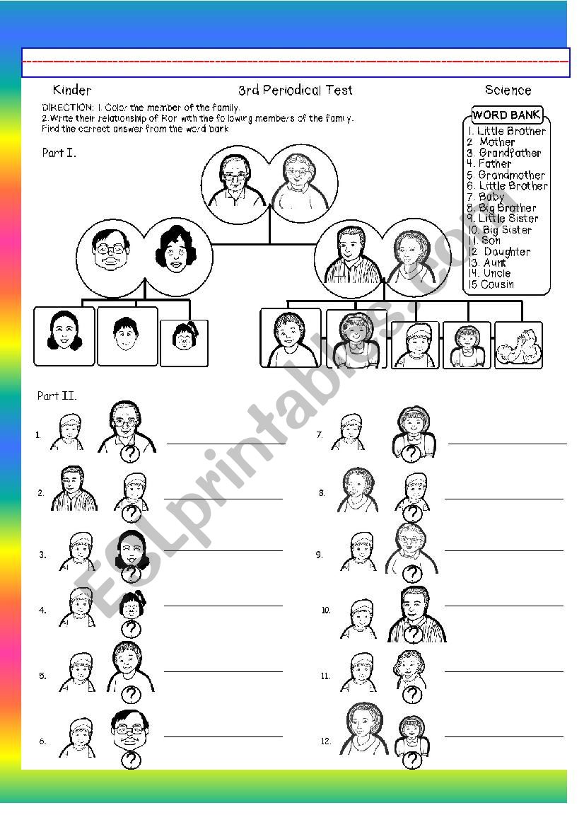 Family Tree Activity worksheet