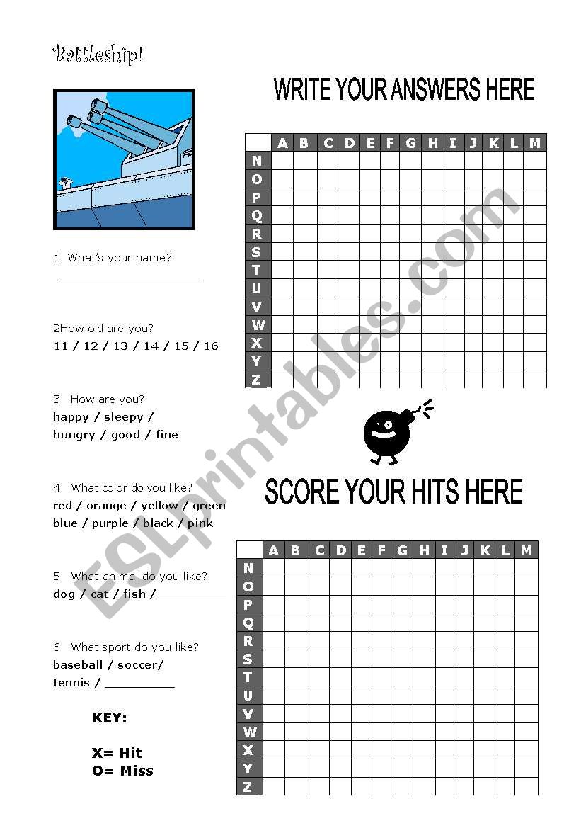 Better Basic Battleship worksheet