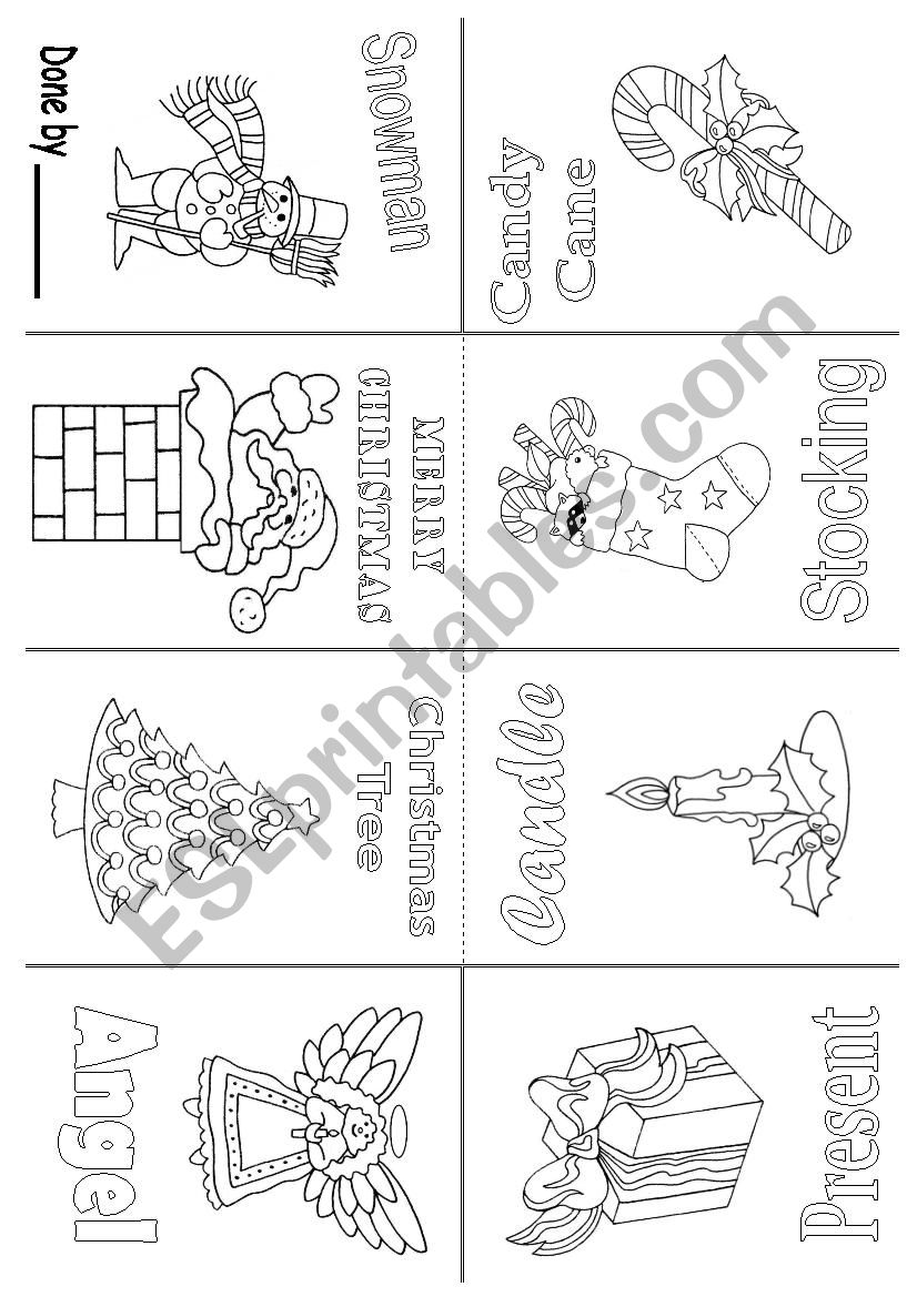 Christamas MiniBook worksheet