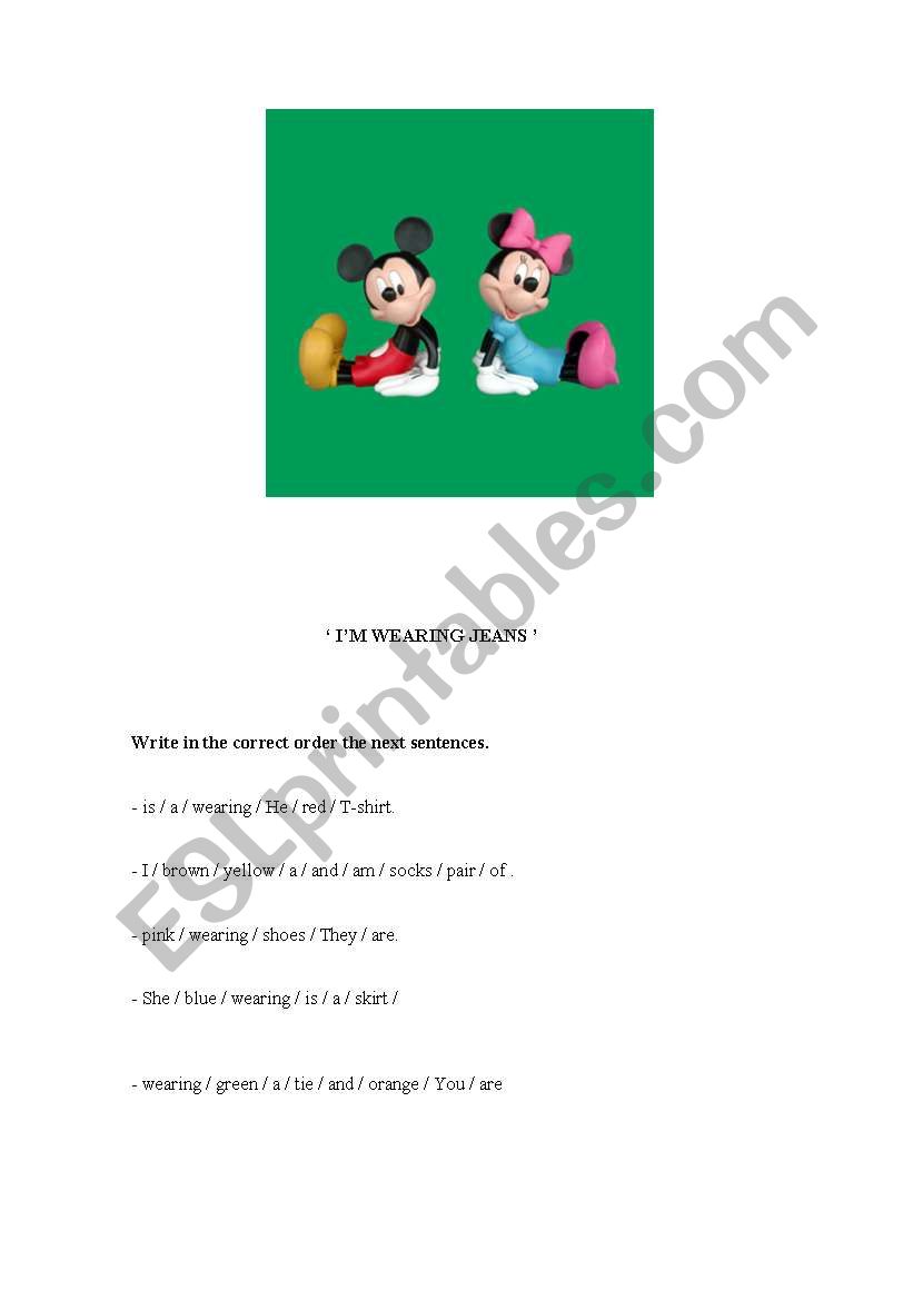 Clothes worksheet
