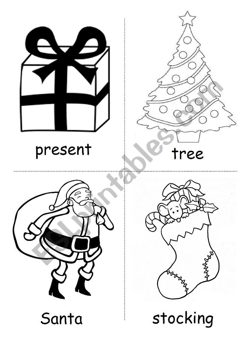 Christmas Flashcards Part 1 worksheet