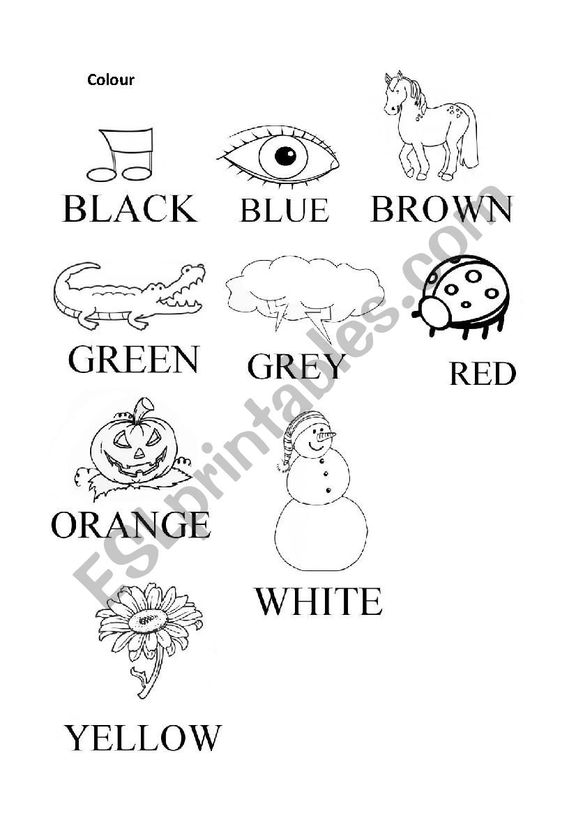 Colour worksheet