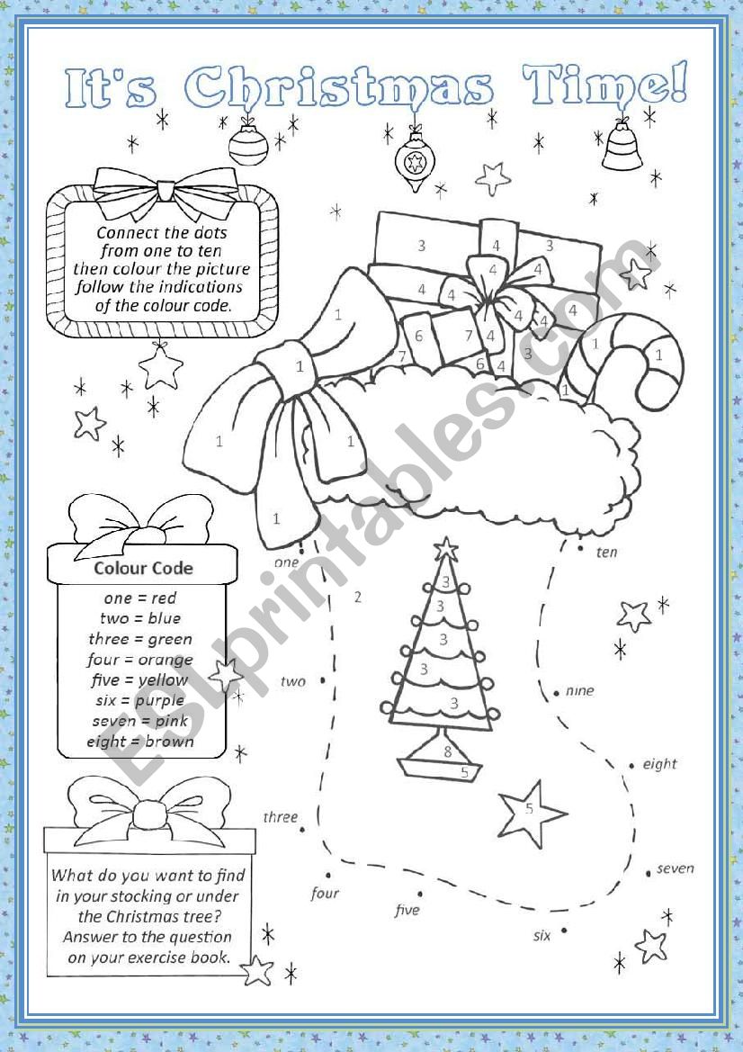 Christmas Stocking worksheet