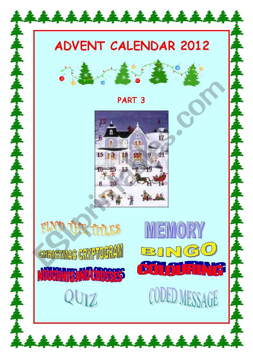 Advent Calendar  worksheet