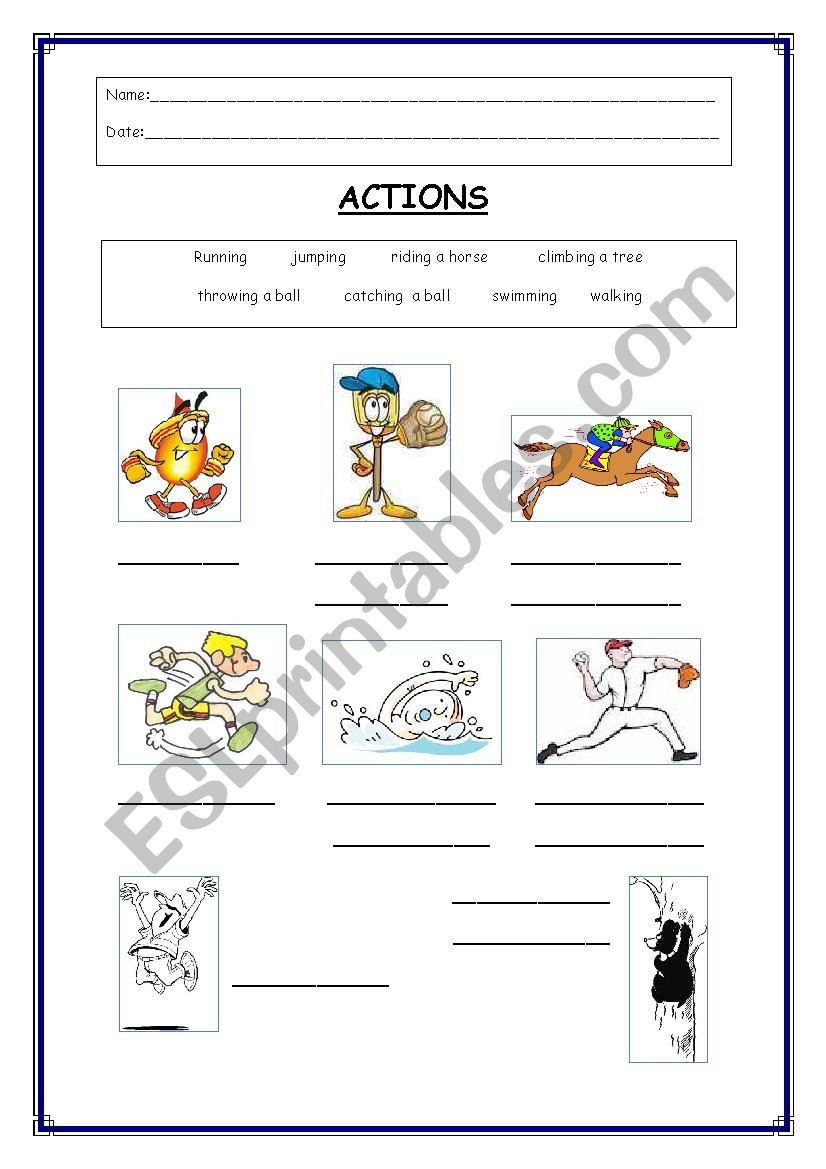 ACTIONS worksheet