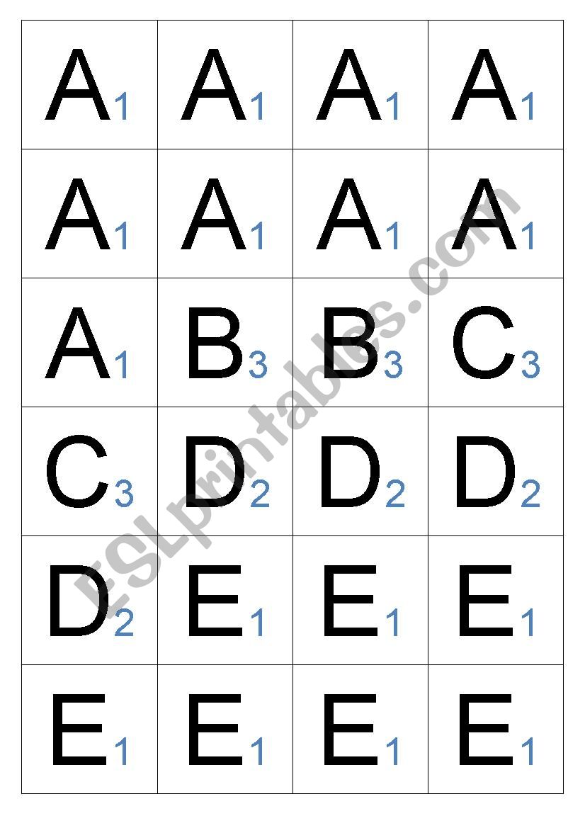 Word Builder (just like Scrabble)