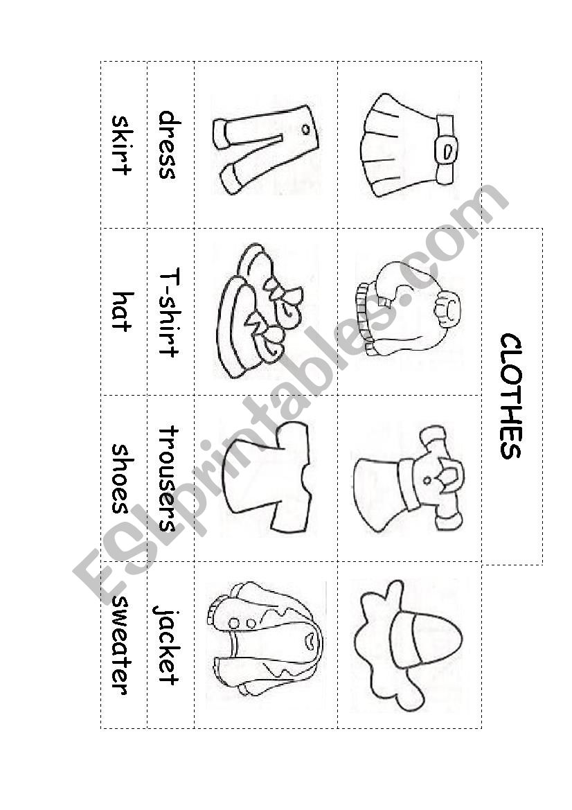 clothes project worksheet
