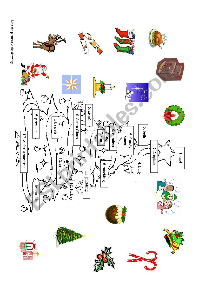 Christmas vocabulary worksheet