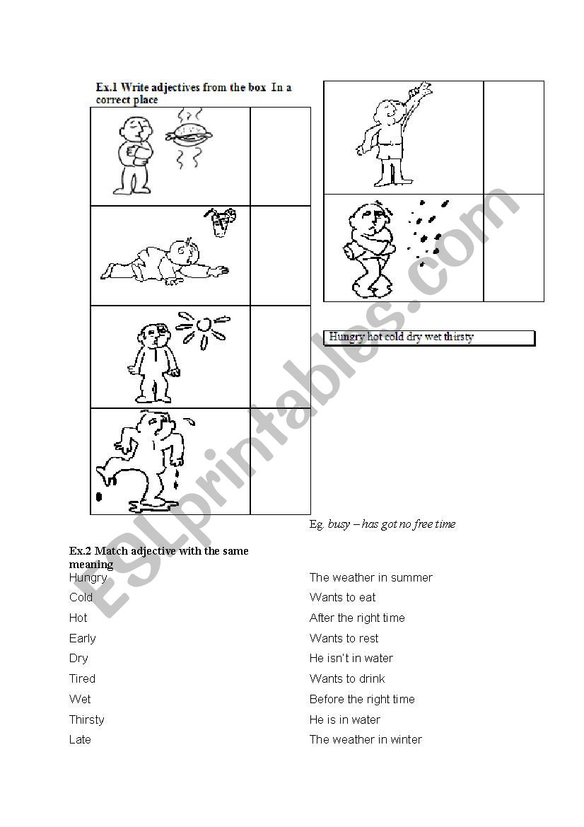 Feelings with Muzzy worksheet