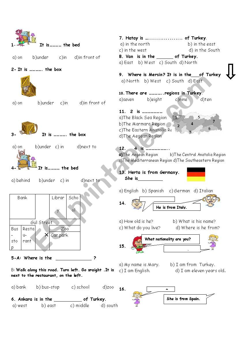 test worksheet