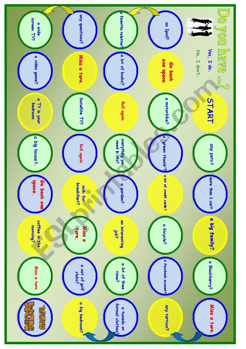 Do you have? Board Game worksheet