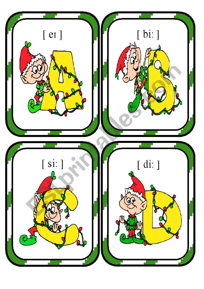 Christmas Alphabet Flashcards Part 1