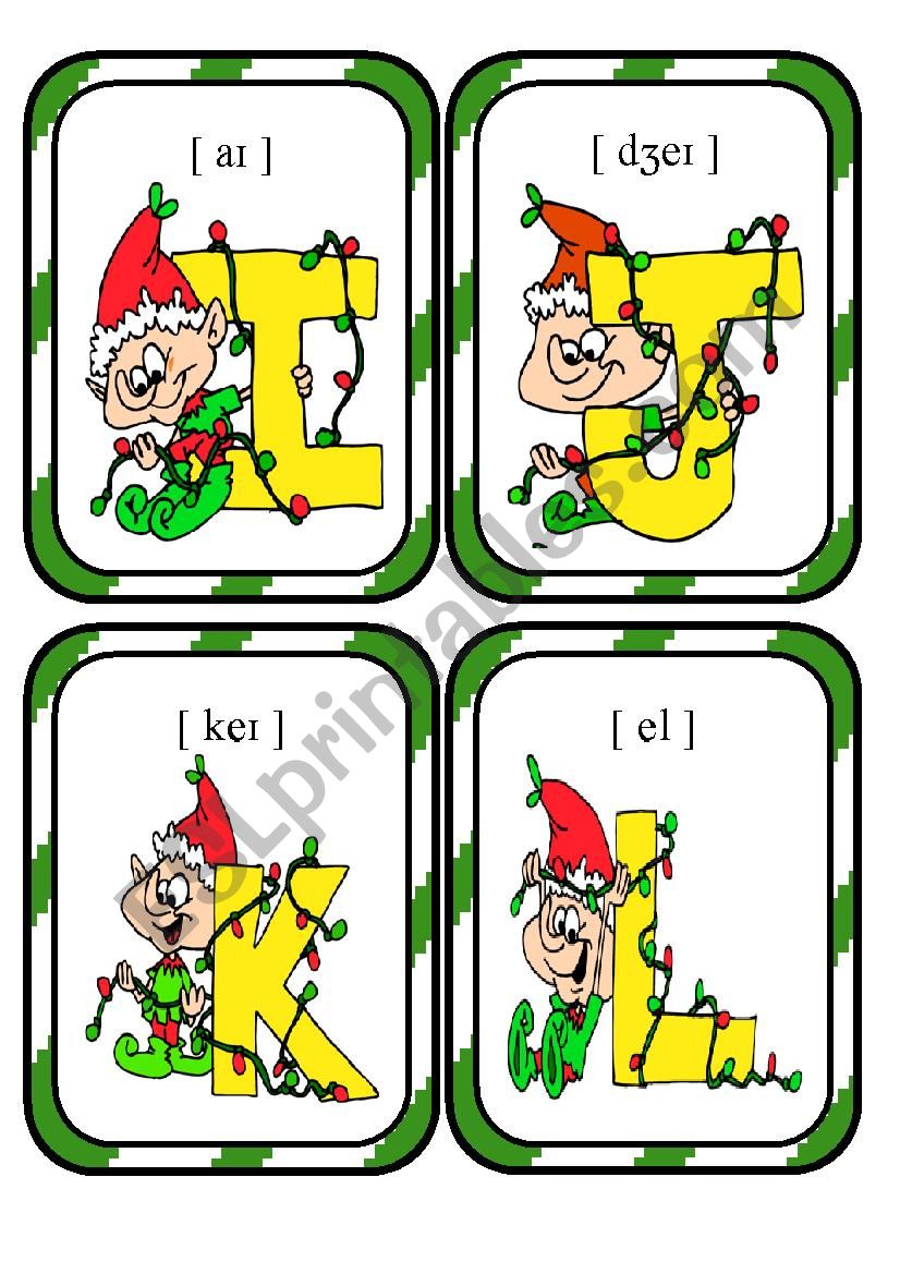 Christmas Alphabet Flashcards Part 2