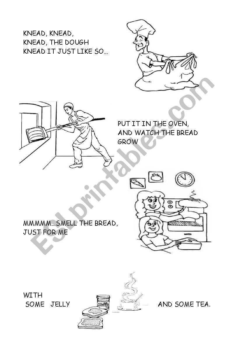 The Bread Song worksheet