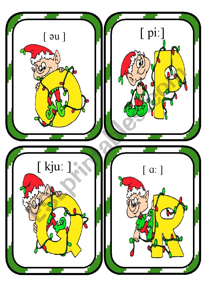 Christmas Alphabet Flashcards Part 3