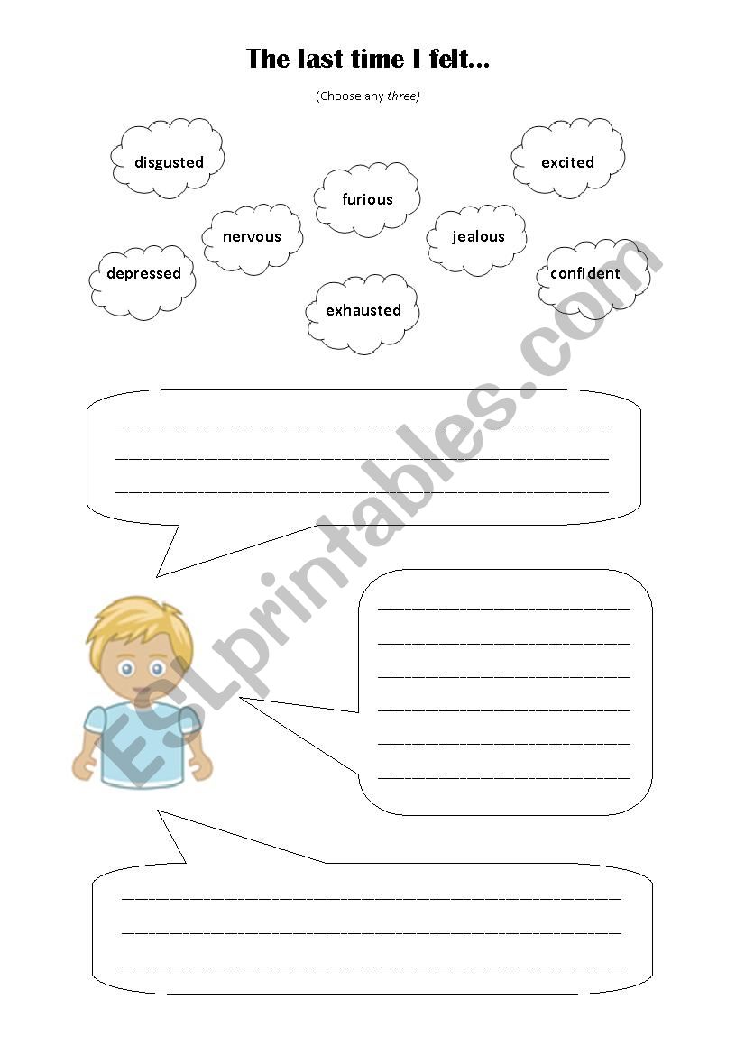 Emotions worksheet