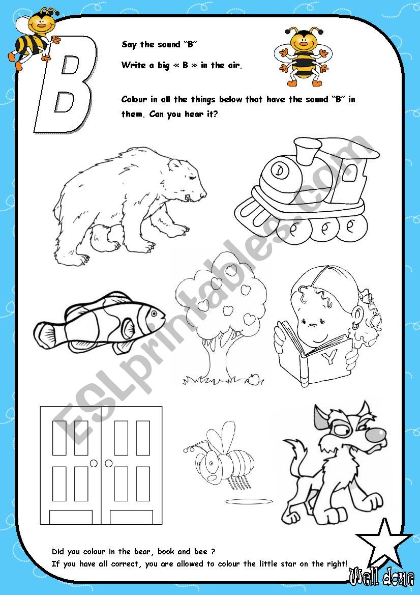 Alphabet - Letter B Activity worksheet