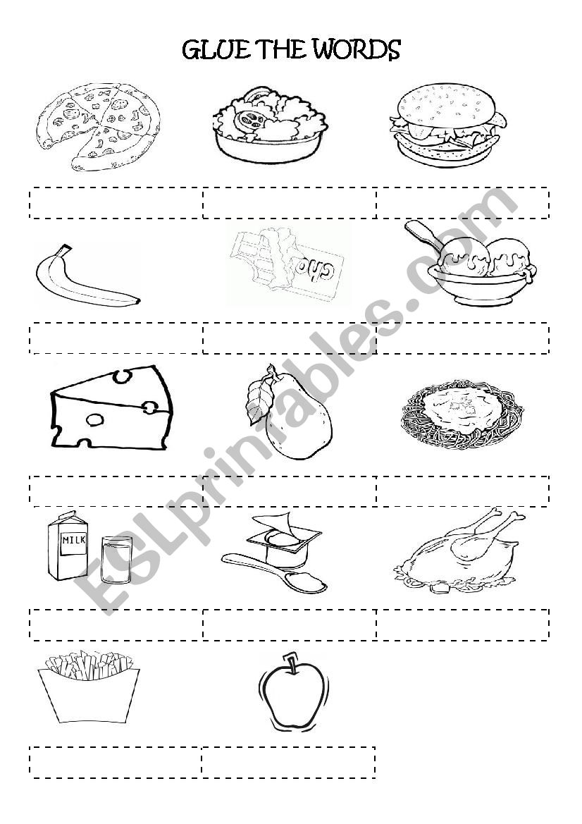 food worksheet