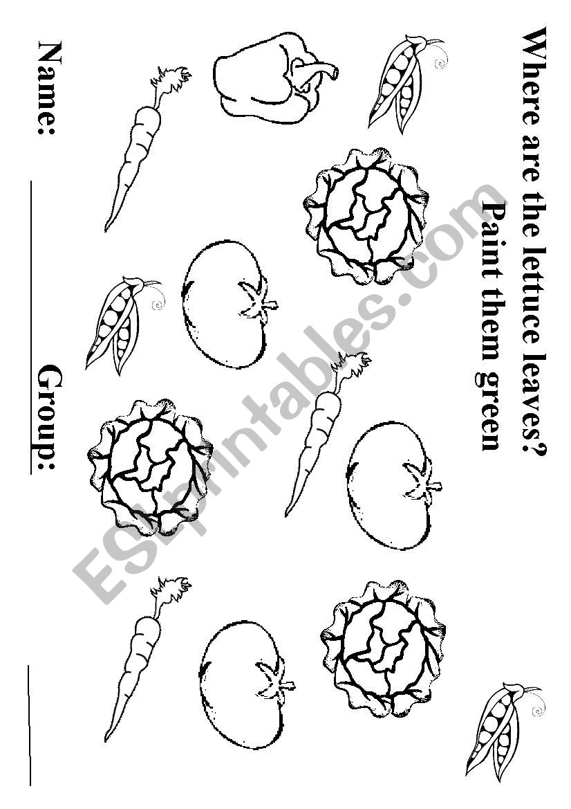 THE ORCHARD (lettuce) worksheet