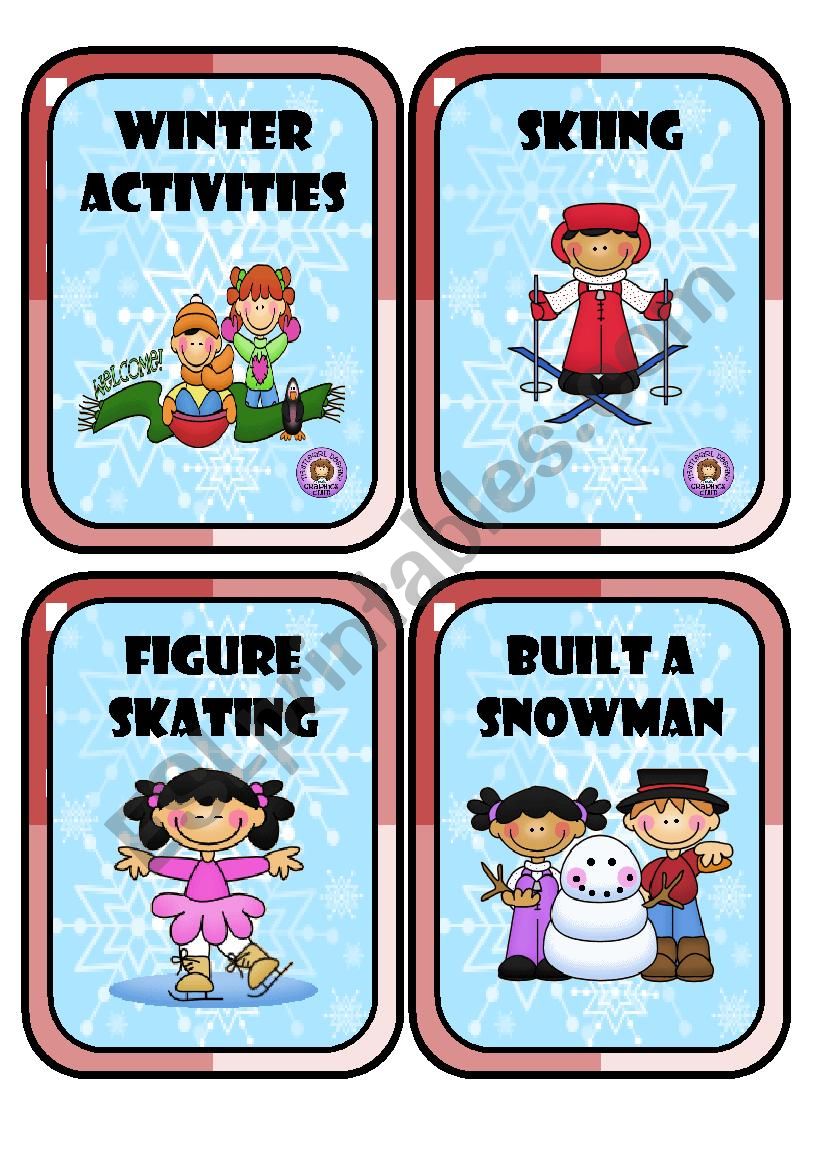 Winter Activities worksheet