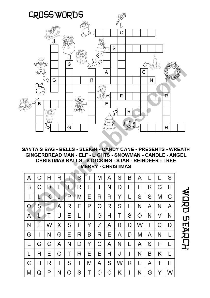 Christmas games worksheet