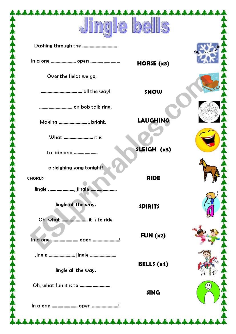 jingle-bells-matching-filling-gaps-esl-worksheet-by-sylwineczka