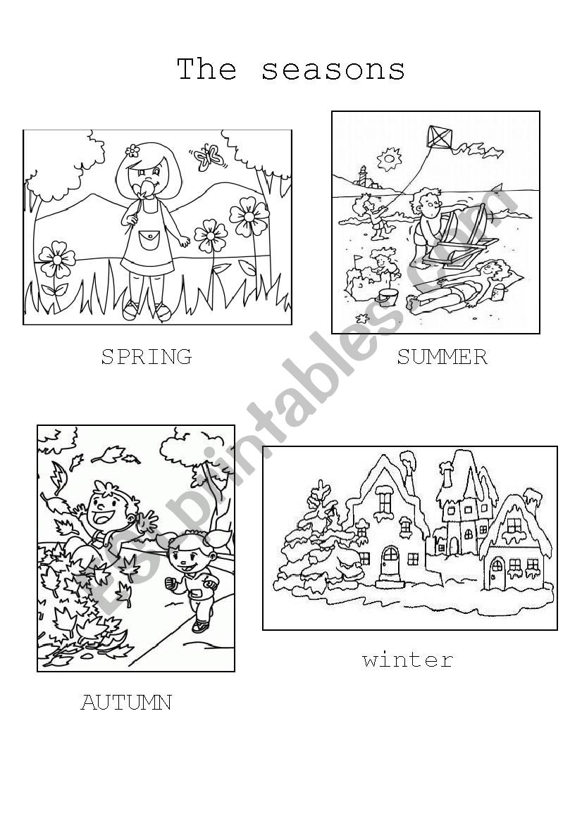 The seasons worksheet