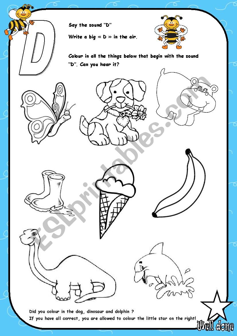 Alphabet - Letter D - Activity