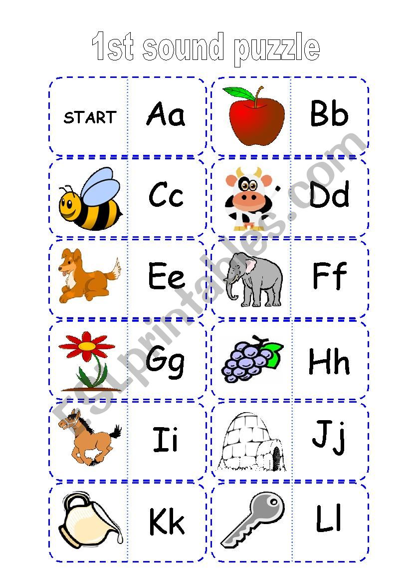 My 1st sounds A - L worksheet