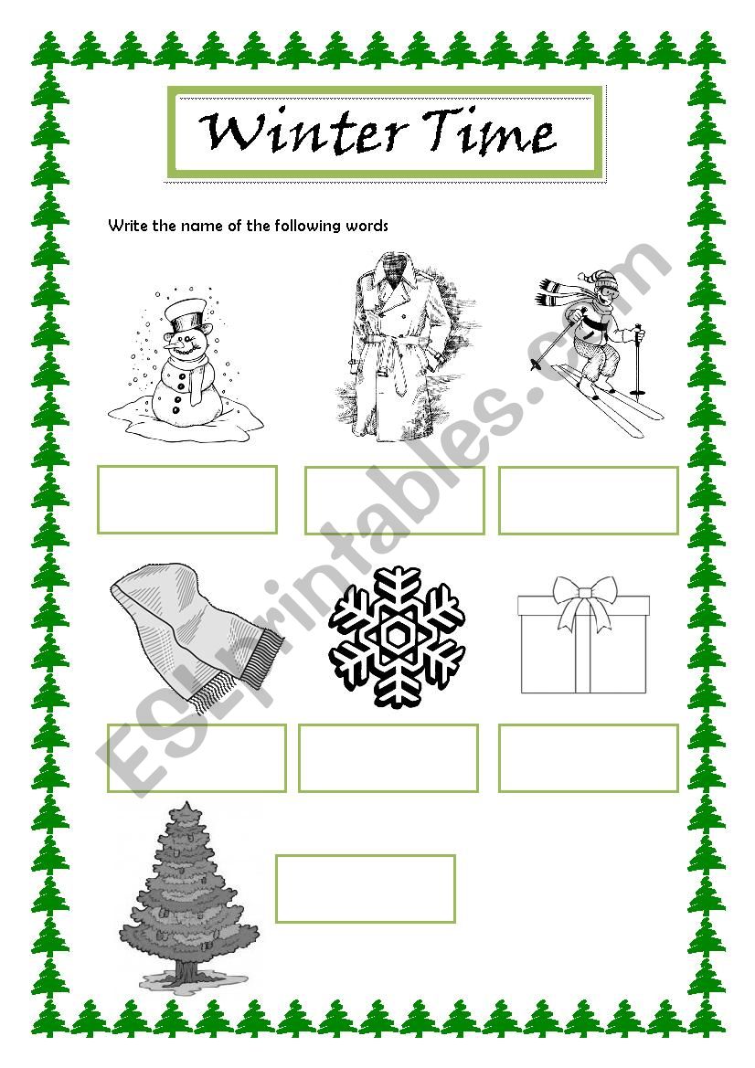 Winter Time worksheet