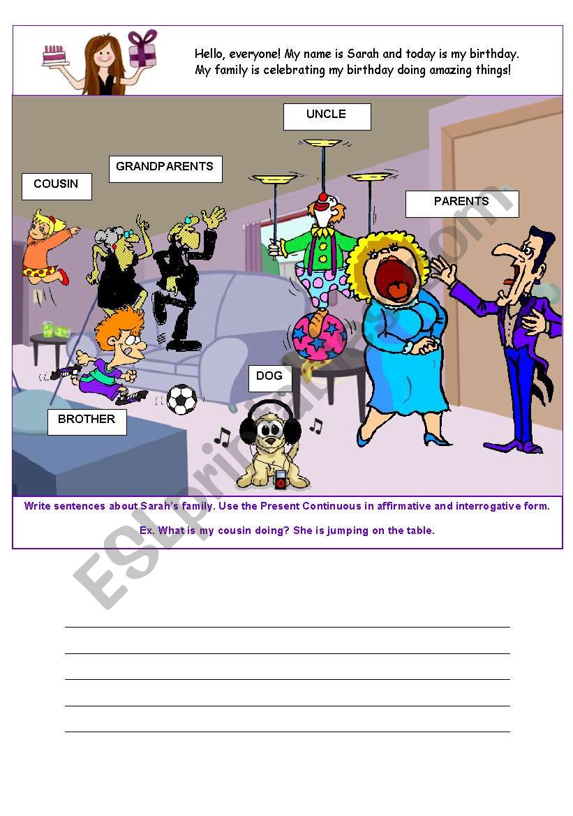 BIRTHDAY PARTY worksheet