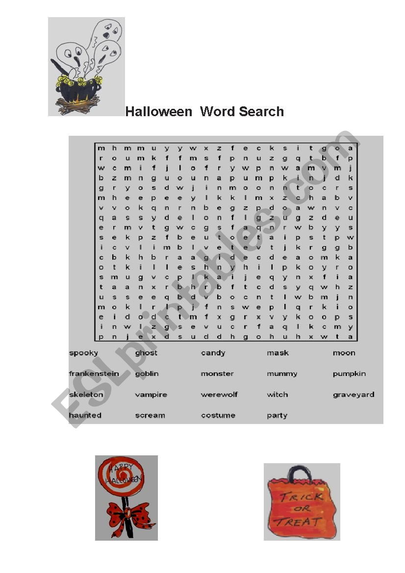 Halloween worksheet
