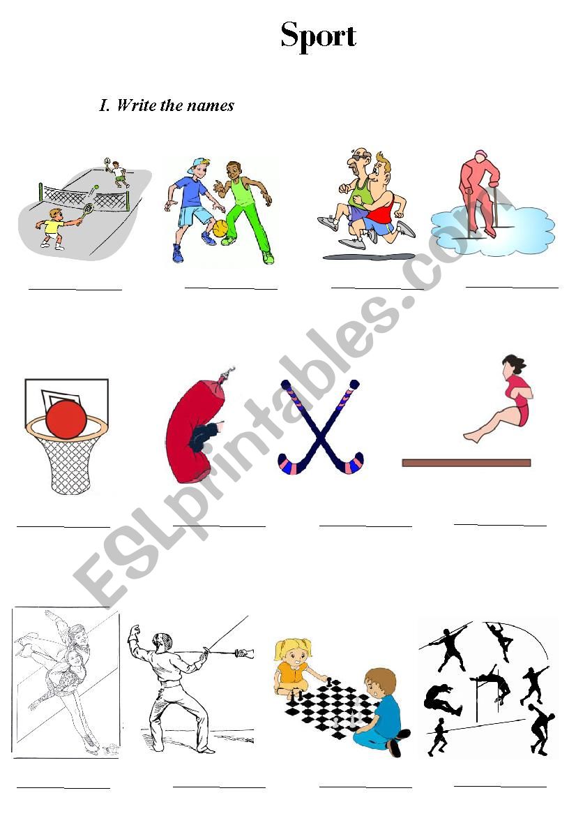 sport worksheet