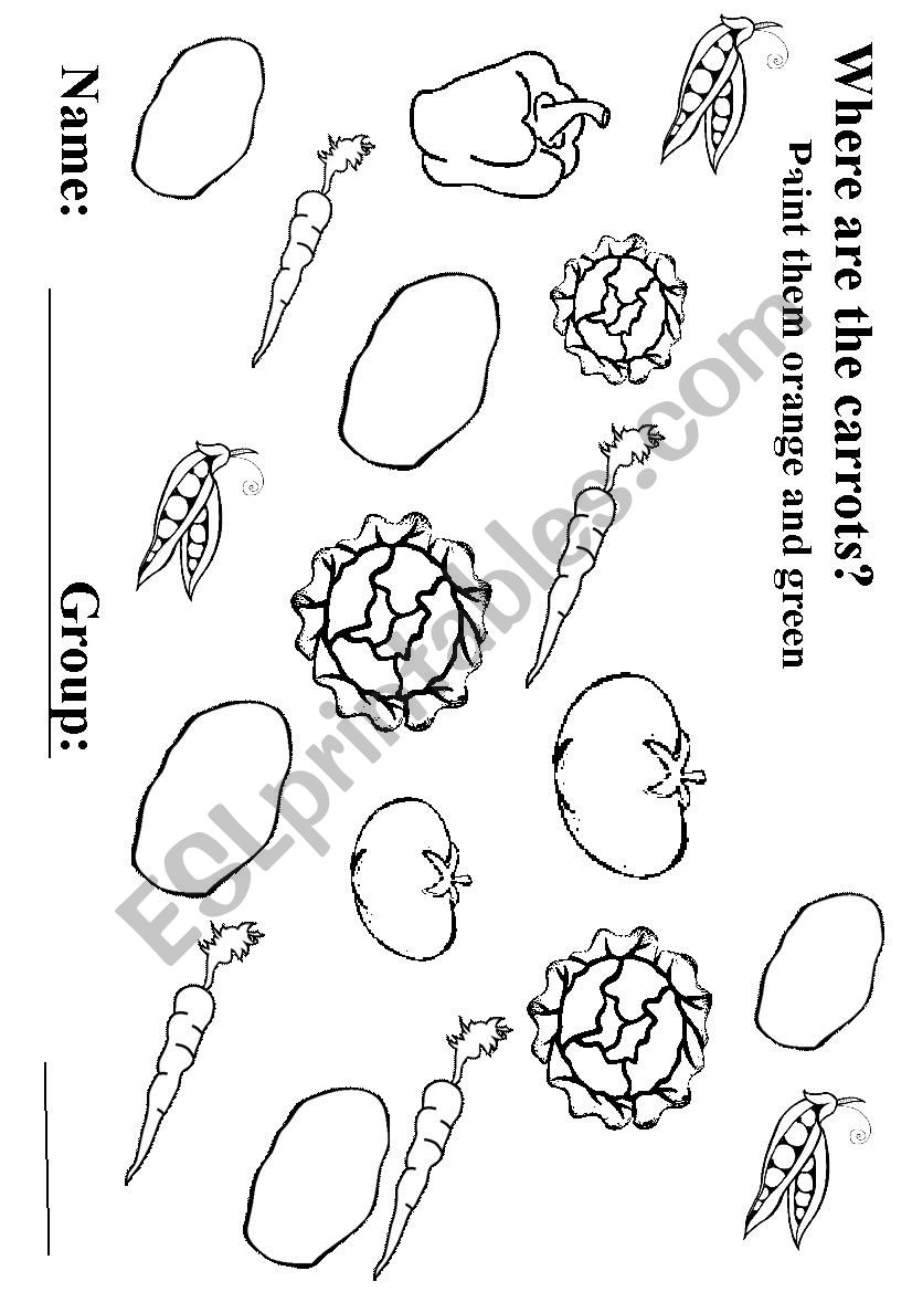 THE ORCHARD (carrots) worksheet