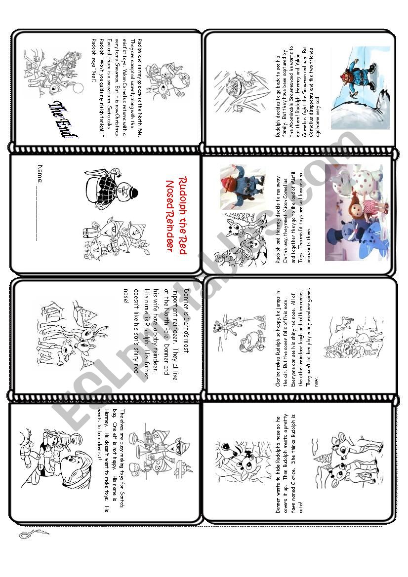 Rudolph Mini-Book worksheet