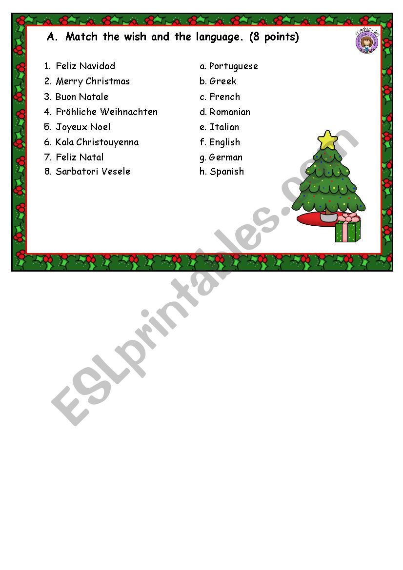 CHRISTMAS SKILLS CIRCUIT worksheet