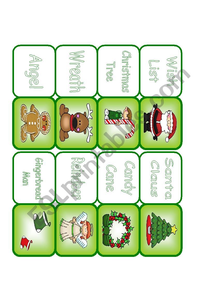 Christmas Domino Part 1 worksheet