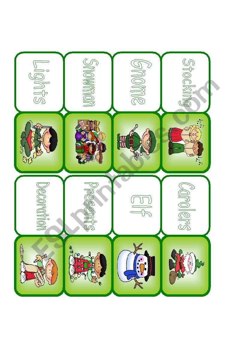 Christmas Domino Part 2 worksheet