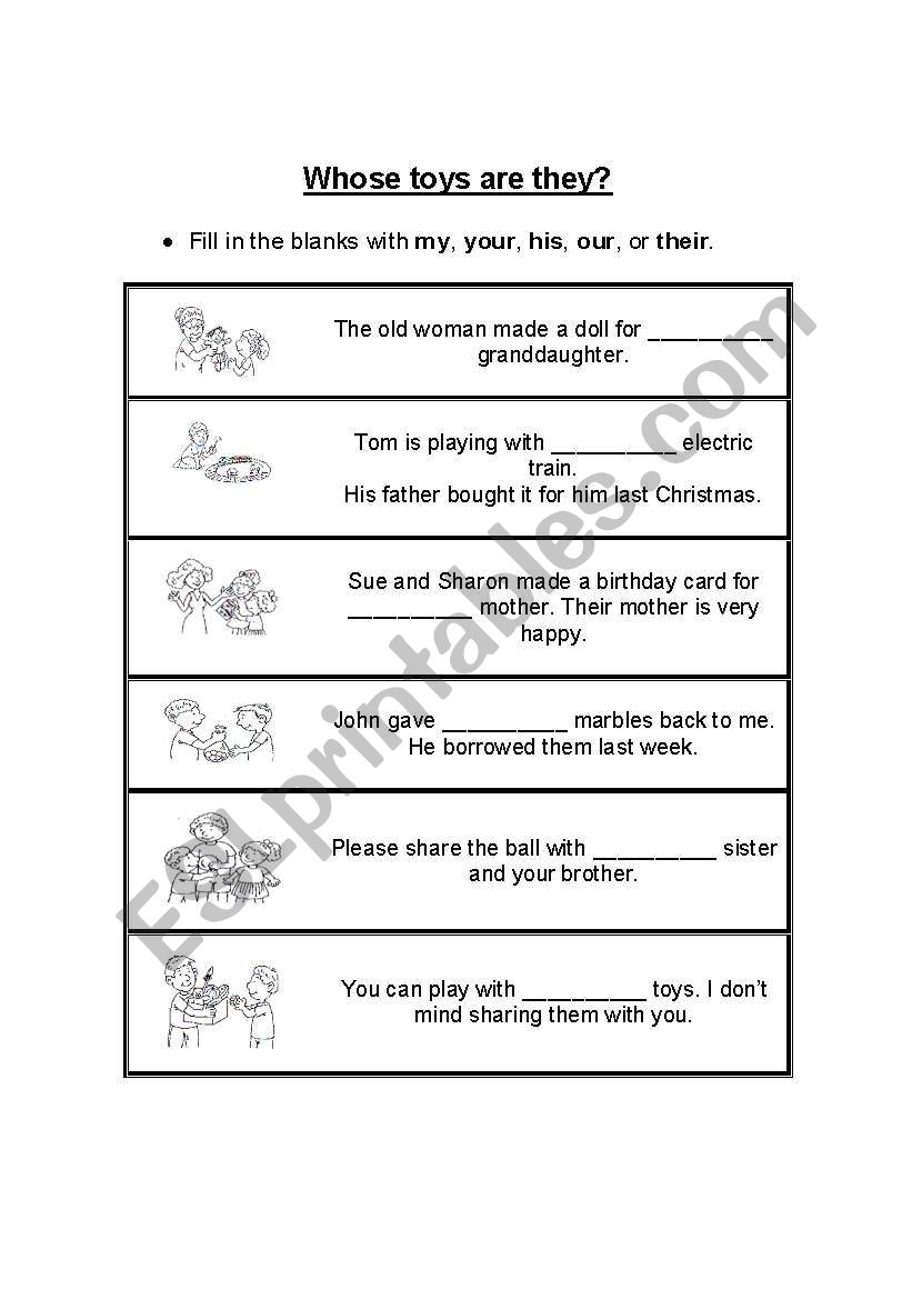 Possessive Pronouns worksheet