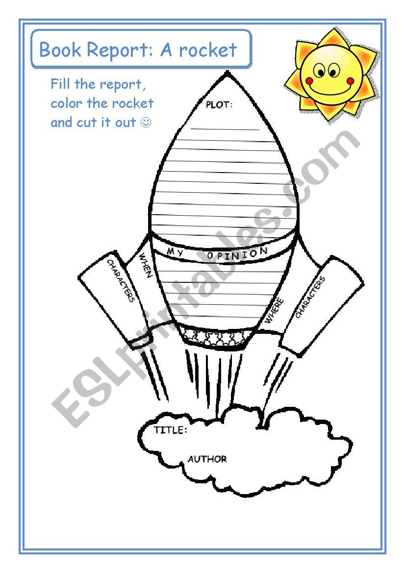 Book Report:: A rocket worksheet